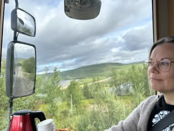 Paula Wallén på jobb.