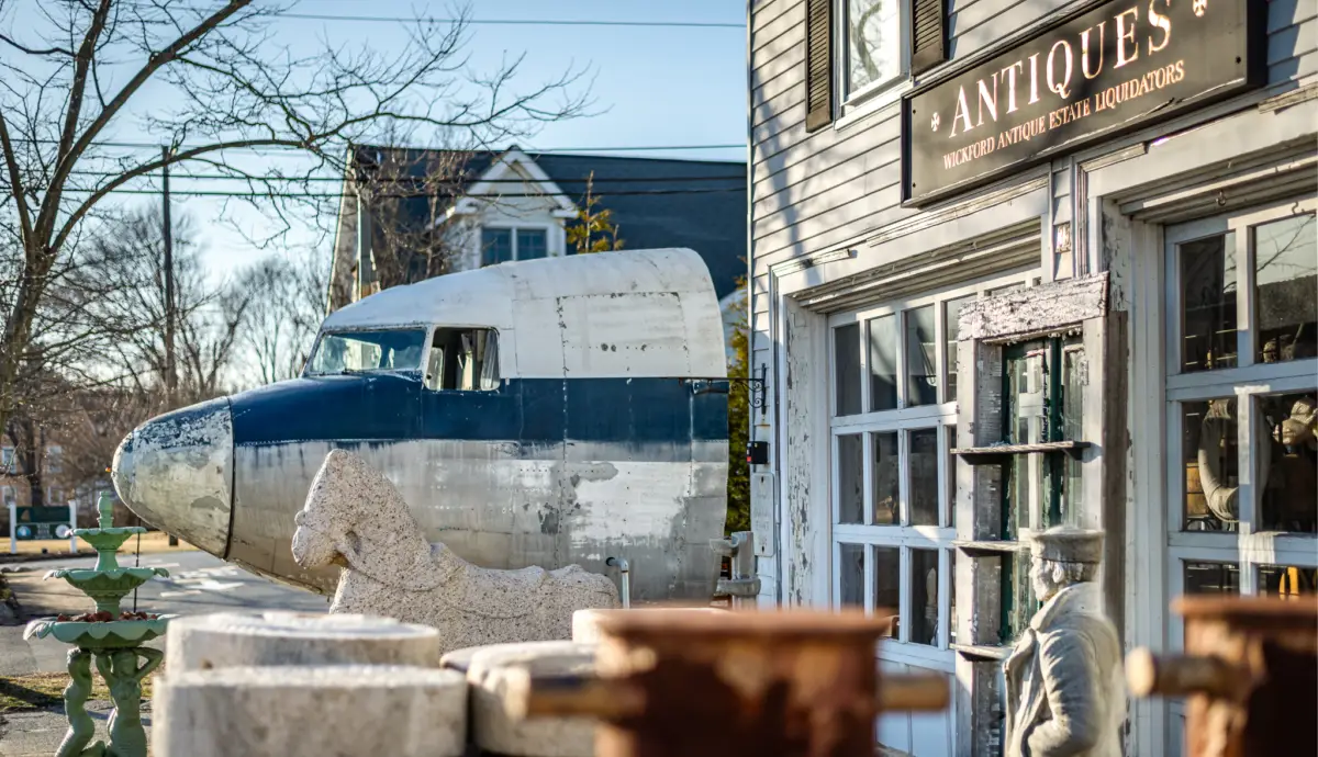 If you love to shop, you can find absolutely anything and everything. Like heading out to an antiques shop for the perfect knickknack, only to return home with the front end and cockpit of a Douglas C-47 Dakota cargo plane.